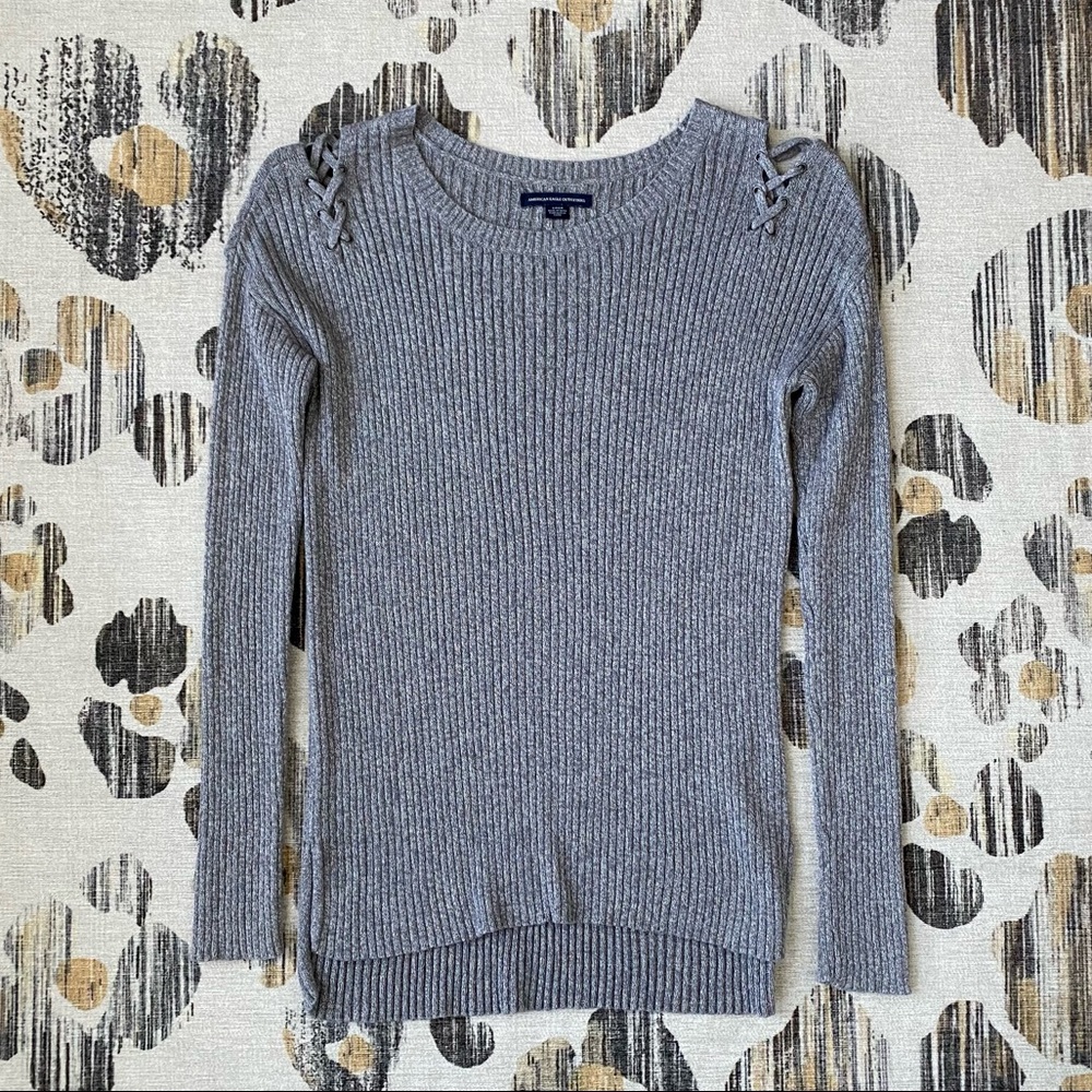 gray sweater